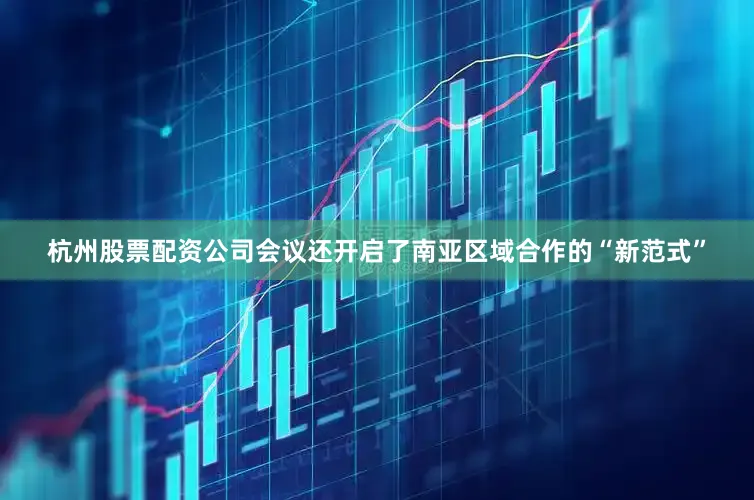 杭州股票配资公司会议还开启了南亚区域合作的“新范式”